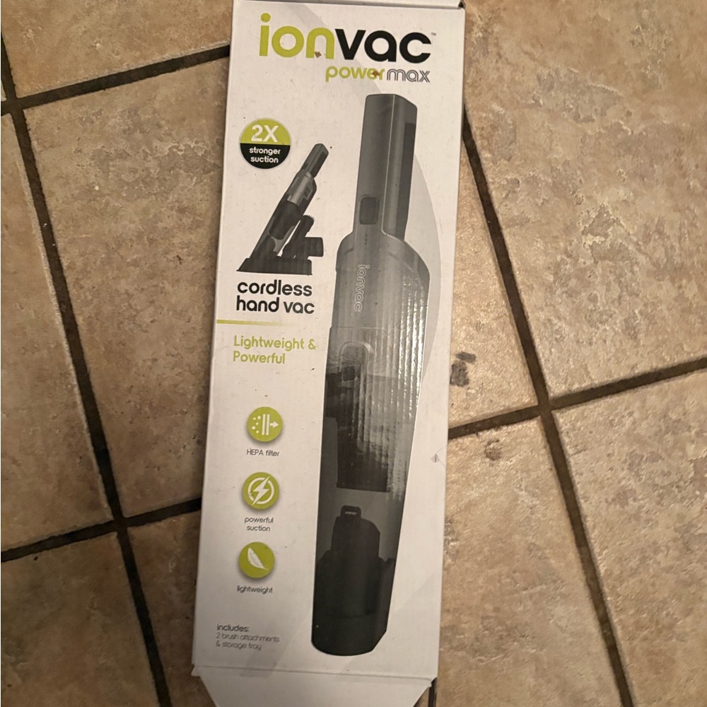 IonVac Power Max Cordless Hand Vacuum